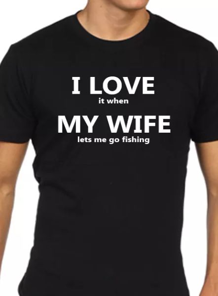 

pesca t-shirt regalo divertido pareja esposo regalo, White;black