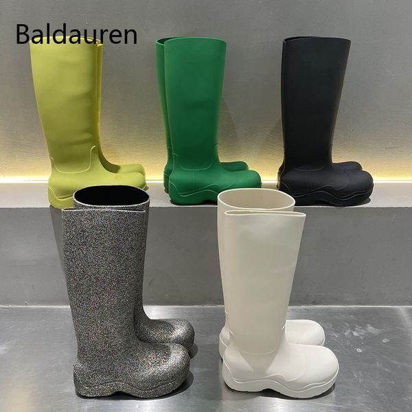 

womenbootshippingbrandluxurypvclongrainbootskneehighbootplatformhighqualitynewwinterboots, Black