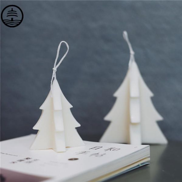 

ta nordic ideas geometry art christmas tree modelling candle unscented soy wax home decoration props gift r6715 candles