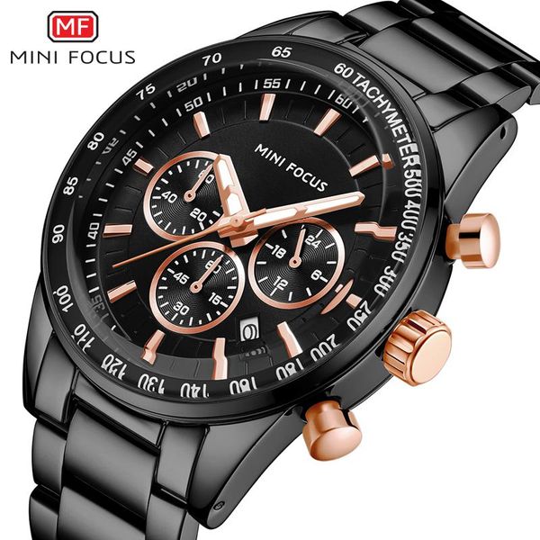 

wristwatches mini focus military army watches men steel band chronograph watch waterproof sport wristwatch relogio masculino, Slivery;brown