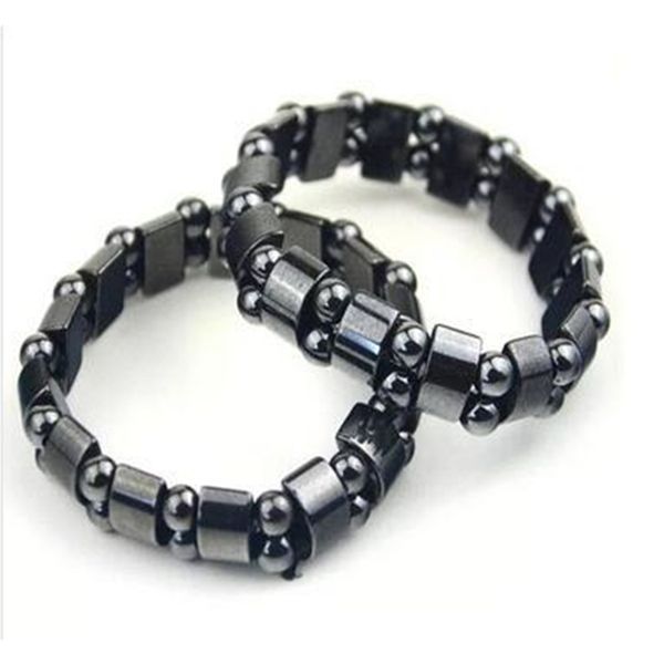 

black magnetic hematite strands beads beaded bracelets for men women bracelet fashion jewelry male womens beautiful dhl