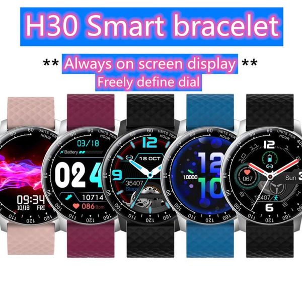 

smart wristbands klw h30 bracelet color screen waterproof band heart rate blood pressure moniter wristband