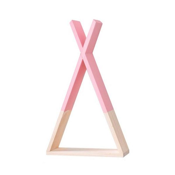 

hooks & rails wooden triple-cornered shelf,home wall decorative shelf for kids room diy l