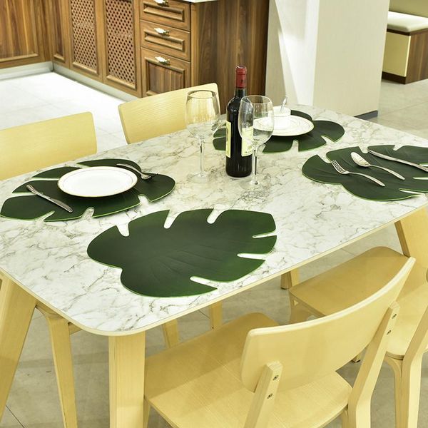 

mats & pads deep green cups decorative lotus leaf eva table cup mat round drinks coffee glass coasters place kitchen tools