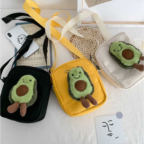 

mini avocado soft stuffed fruits kawaii toys coin purse small card bag female cute handbag student plush doll child gift