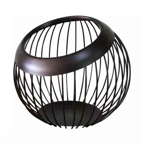 

dishes & plates home living room fruit plate woven iron wire hollow storage vegetable basket round elegant picnic tray drying
