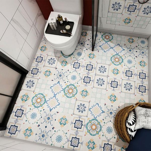 

wall stickers 10 pcs/lot 20x20cm self-adhesive diy wallpaper pvc ceramic tile waterproof bathroom floor tiles non slip decal