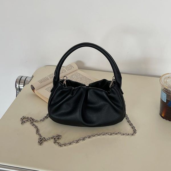 

evening bags 2021 small women's female plicated handbags pu leather bag ladies chain crossbody phone whole sale