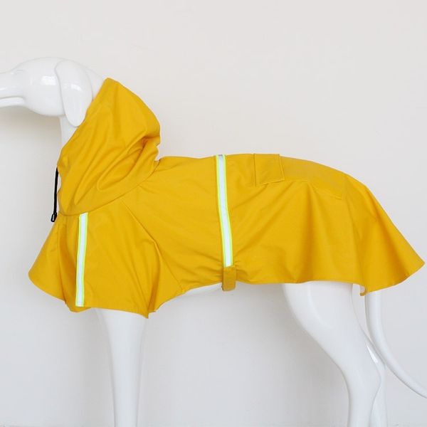 

pet raincoat with hat big dog rainproof reflective cloth