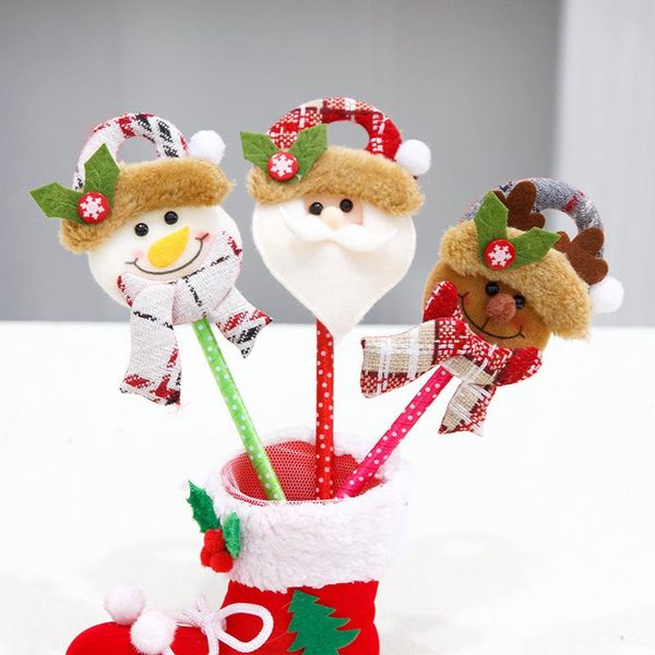 

gel pens christmas pen cartoon figure head blue ballpoint children's small gift stationery