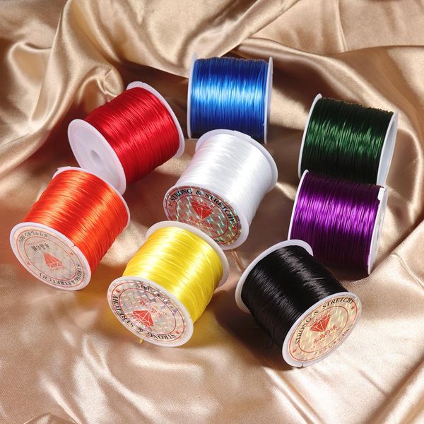 

cord elastic cords stretch beading wire/cord/string/thread for diy bracelets jewelry, White;red