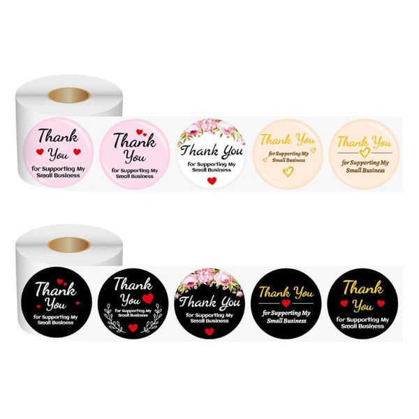 

gift wrap 500pcs thank you stickers 1.5inch seal label for small shop wedding package 425c