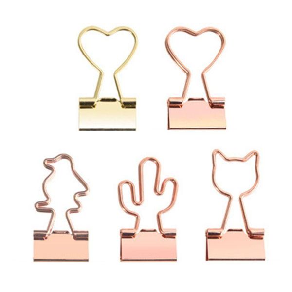 

filing supplies 12pcs creative cat heart cactus binder clip paper pile po message ticket clips organizer korean office school