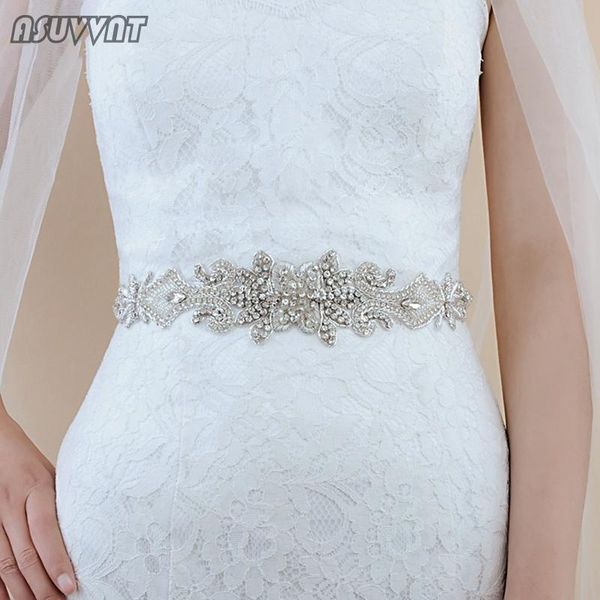 

wedding sashes fashion bridal belts flowers dress trendy rhinestone belt party bridesmaid lady accessories for women up, White