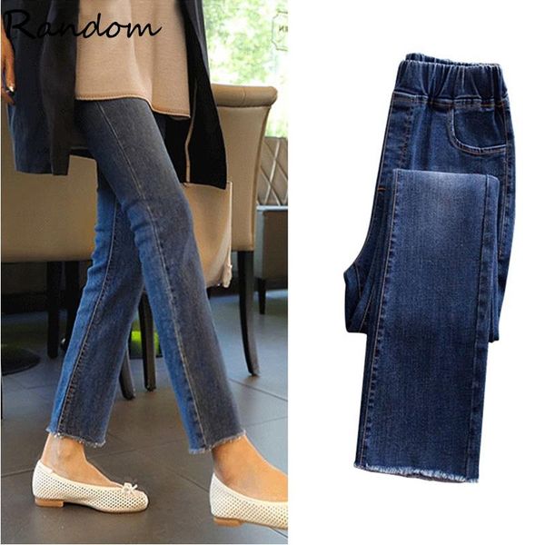 

women's jeans femme 2021 vintage women high waist autumn pant trousers elastic plus size 5xl boyfriends casual streetwear mom blue