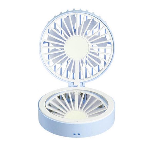 

electric fans folding handheld usb portable mini charging fan with makeup mirror