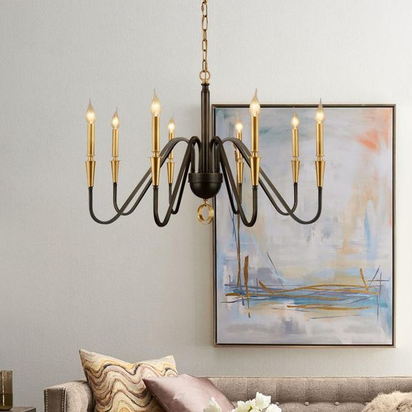 

pendant lamps copper chandelier art post-modern living room dining bedroom color candle