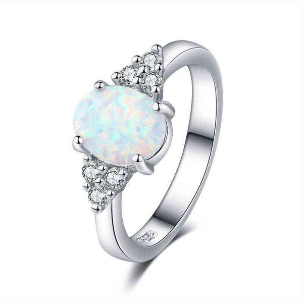 Anello di diamanti del colore della moda GEM Diamond Anello femminile ovale femminile in acciaio in acciaio inossidabile G1125