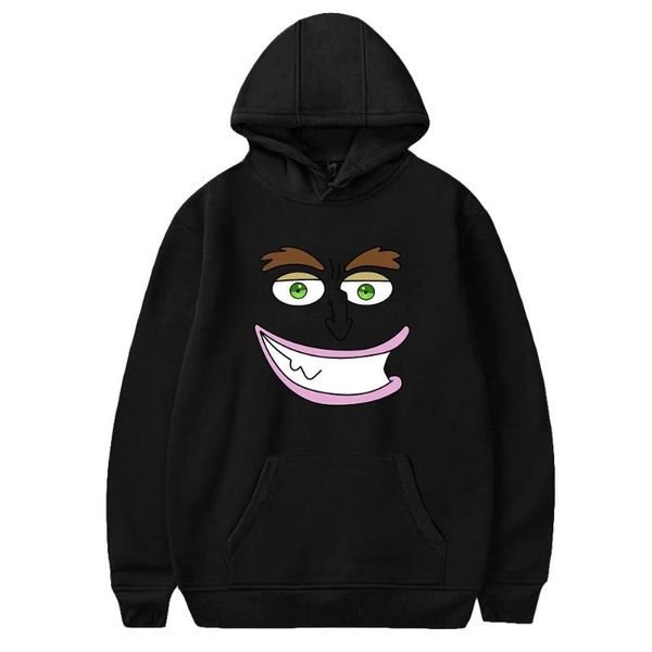 

men's hoodies & sweatshirts big mouth hoodie long sleeve men women's pullover harajuku streetwear 2021 american cartoon clothes, Black