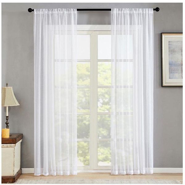 

curtain & drapes washable sheer curtains modern white window screens durable transparent tulle for bedroom living room home decoration