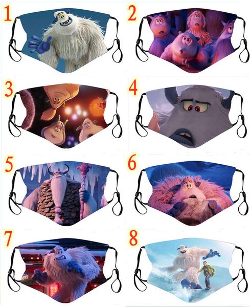 

2021 snow monster adventure seri 3d digital printed cotton mask with filter element