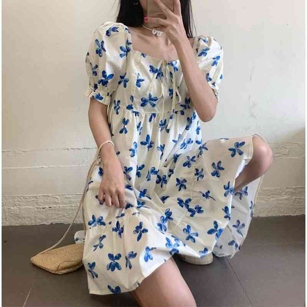 

casual dresses summer sweet kawaii women sleeve backless floral beach party korean bandage office lady 0i1t, Black;gray