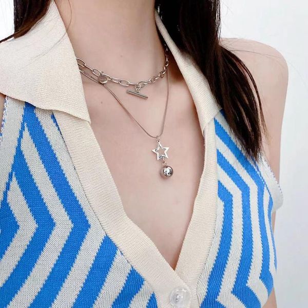 

pendant necklaces zircon necklace personalized crystal name chain for women jewelry birthday gift, Silver