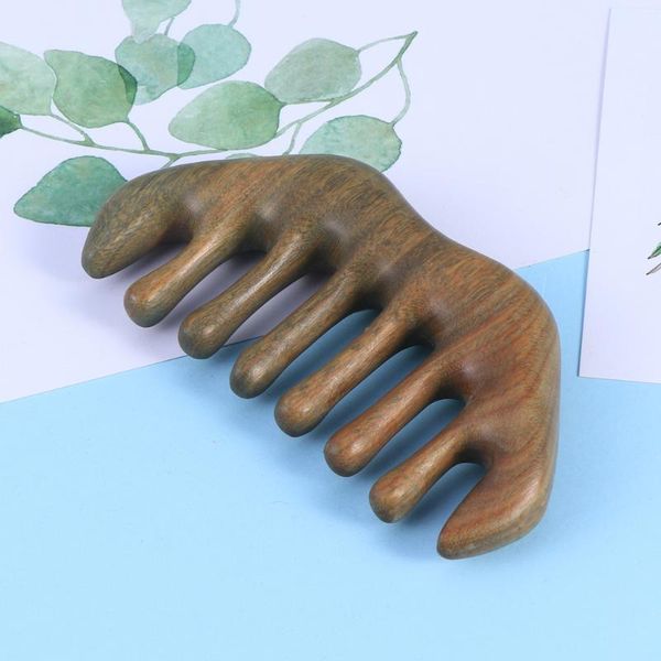 

hair brushes green sandalwood comb wooden verawood care brush, Silver