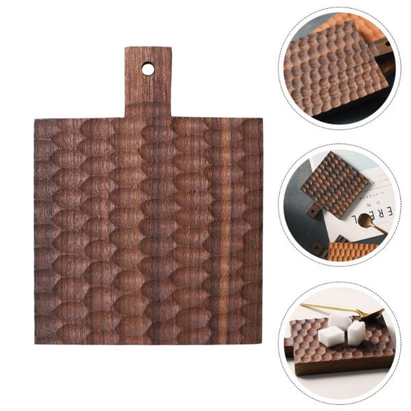 

mats & pads 1pc wooden cup pad honeycomb texture mat decorative