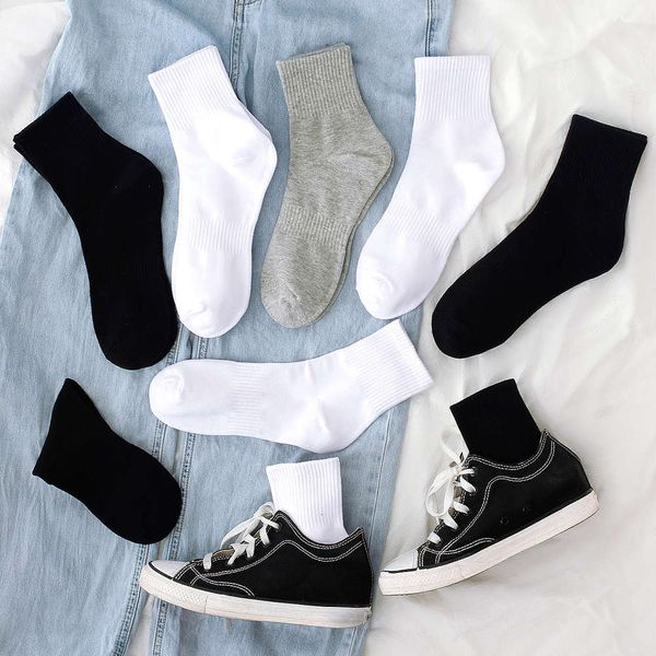 

children's street white stockings tide red breathable thin black length summer men