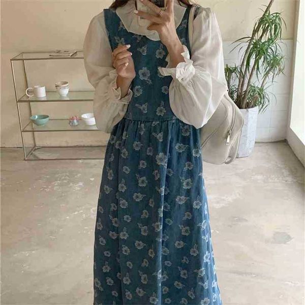 

loose fashion chic elegant ruffle office lady shirts+ dress two piece suits sets 210525, White