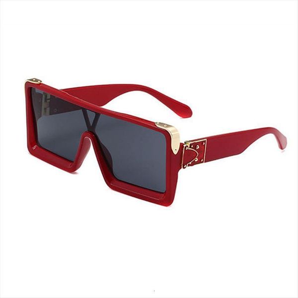 

big rectangle millionaire sunglasses men brand designer women glasses white red black oculos de sol, White;black