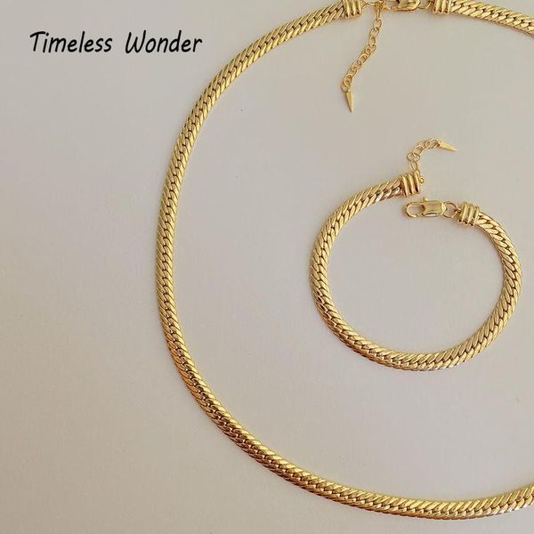 

chains timeless wonder stunning pave snake necklace for women jewelry set gothic kpop ins party trendy egirl gift emo punk 5615, Silver