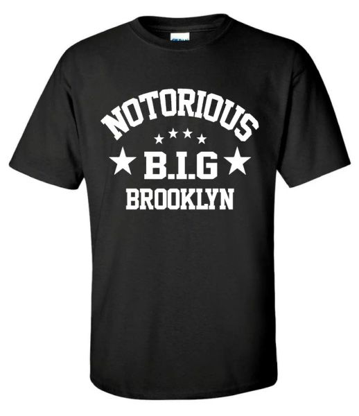 

notorious grand biggie smalls rap hip hop musique t-shirt, White;black