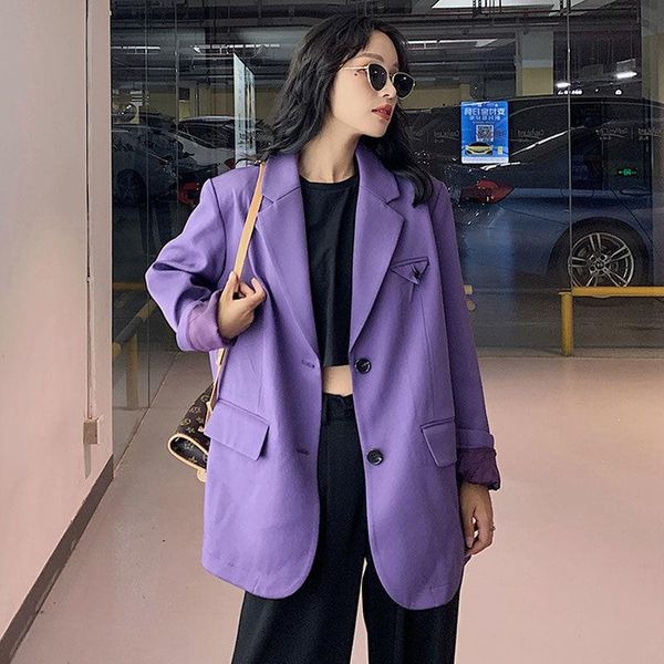 

women's suits & blazers women 2021 spring autumn coat for female fashion notched single breasted blazer office lady business jackets cl, White;black