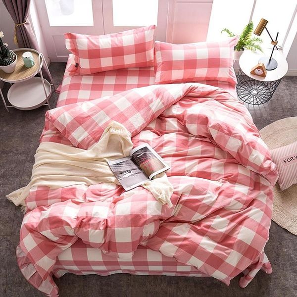 

bedding sets michiko modern simple pure cotton yarn-dyed washed four-piece suit