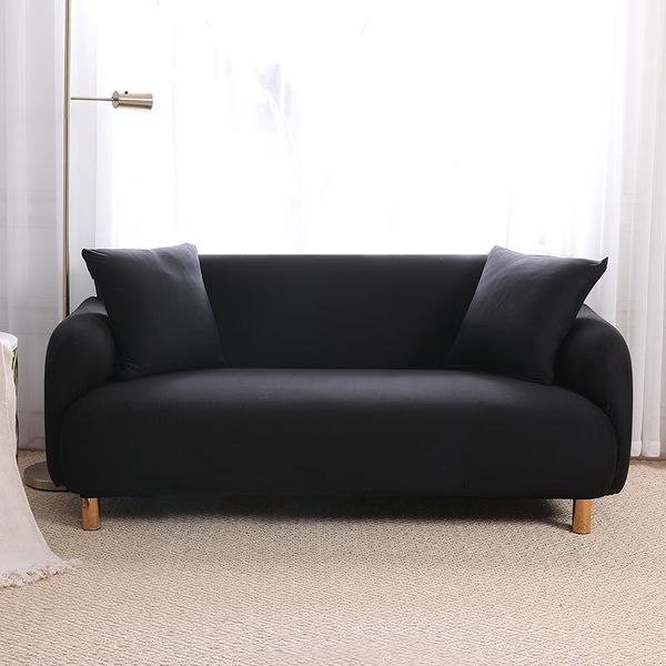 

chair covers elastic solid color sofa cover 1/2/3/4 seater protective l shape slipcovers stretch protector for living room