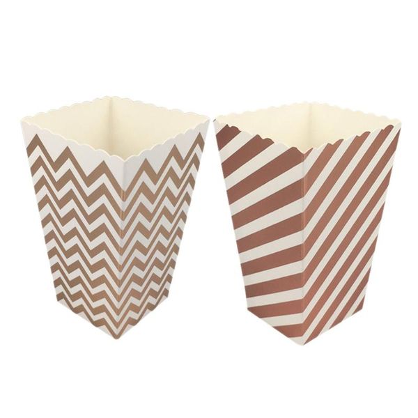 

gift wrap 50pcs popcorn paper boxes miniature scalloped edge cardboard party candy container treat cartons for (25pcs rose golden di