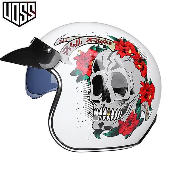 

motorcycle helmets voss vintage helmet motorbike riding 3/4 open half retro capacete moto casque casco