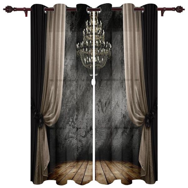 

exquisite home luxury curtains room curtain chandelier living dining bedroom el translucent & drapes