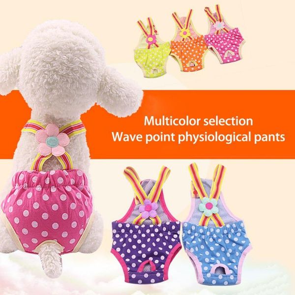

dog apparel pet shorts diaper sanitary washable physiological pants dot pattern short panties underwear briefs supplies