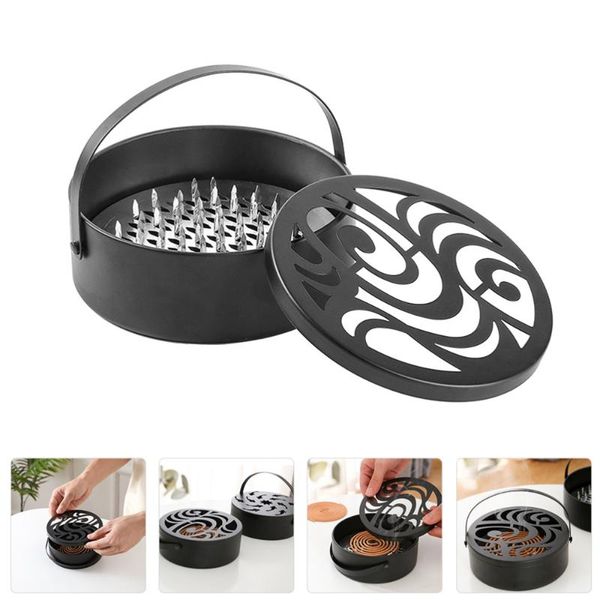 

fragrance lamps 1pc anti-scald mosquito coil box hollow plate with cover