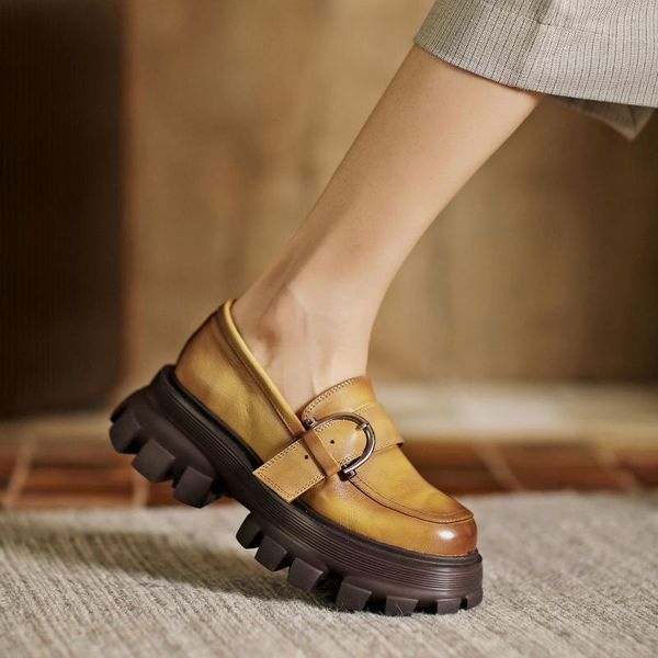 

dress shoes pu leather loafers for women 2021 platform black heels fashion luxury woman pumps wedge heel