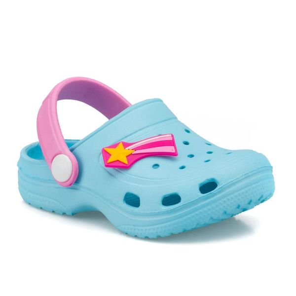 

slipper flo frog x light blue female child slippers kinetix, Black;grey