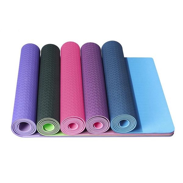

yoga mat with anti-slip pattern textured surface for extra grip gym fitness exercise tool mats