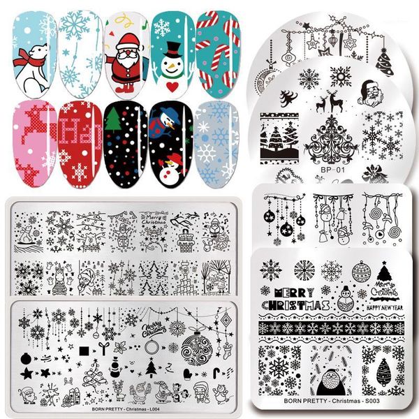 

christmas nail stamping plates stainless steel template stamp plate art image diy design tool1, White