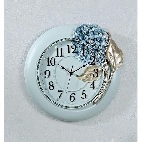 

wall clocks the living room silent clock creative art fashion ziyang flower resin