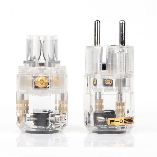 

smart power plugs p-029e c-029 schuko plug eu version eur connector male female jack for audio cable 16a 250v standard grounding