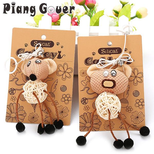 

cat toys linen toy rattan ball mouse pet katten for kittens