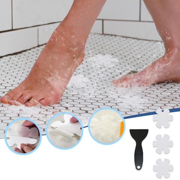 

bath mats 20pcs anti slip bathtub stickers bathroom flower self-adhesive non decals shower anti-slip